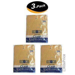 3 Pack- 9 Pcs Clasp -10x13 Inch Heavyweight Paper Envelopes Heavy Duty Seal